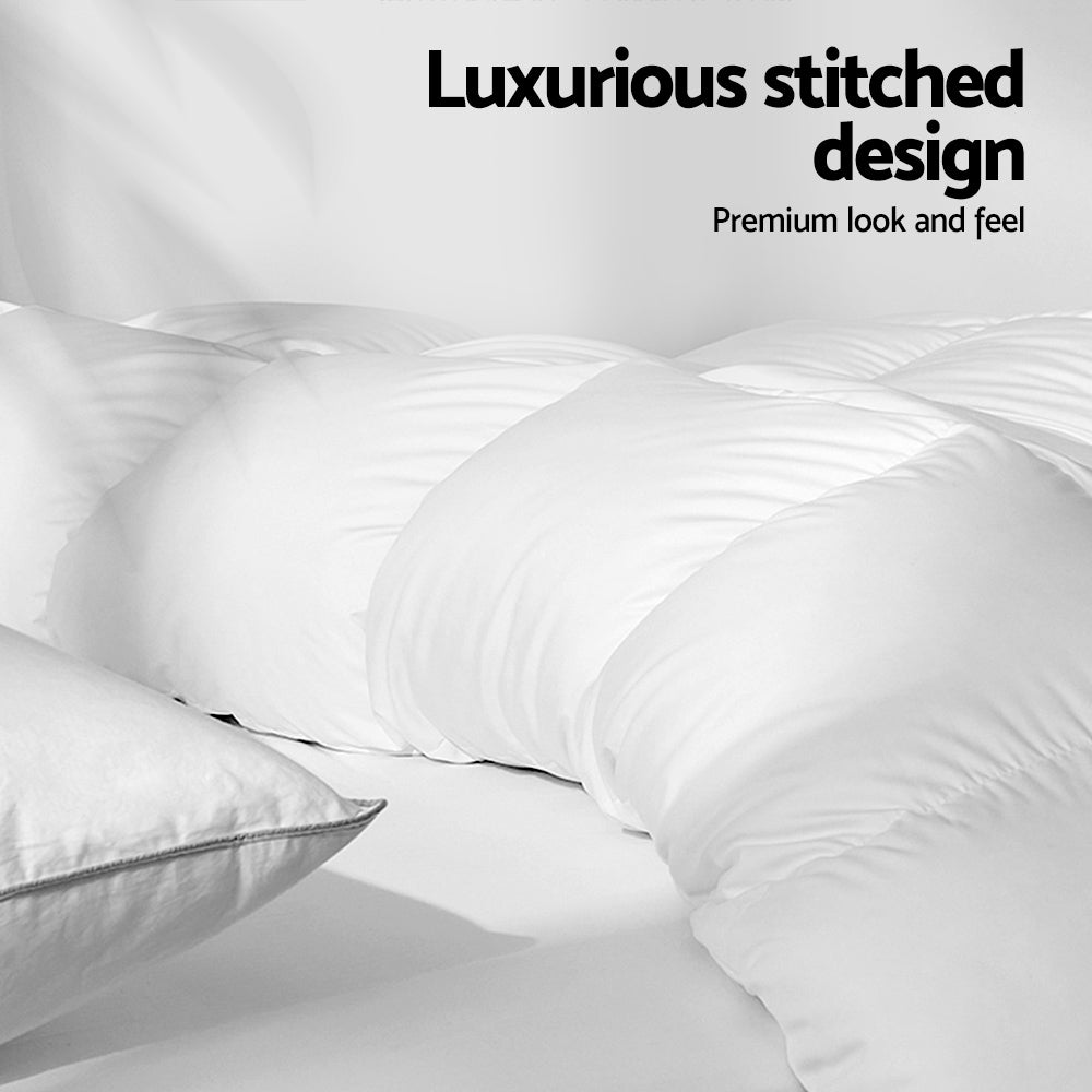 Giselle Queen Quilt 800GSM Goose Down Feather White