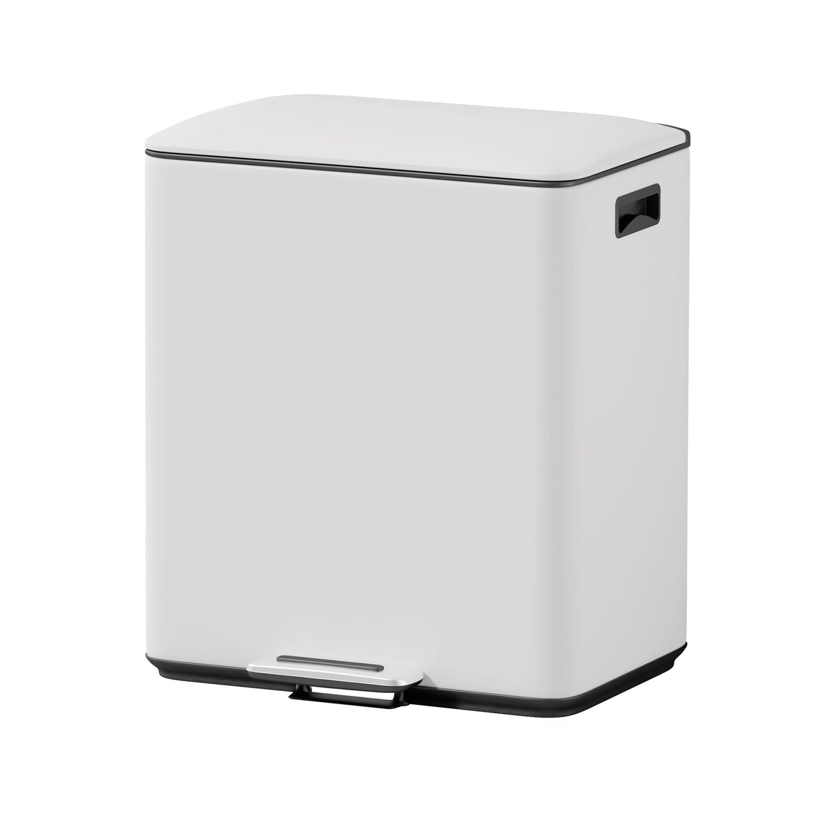 Cefito Dual Compartment Pedal Rubbish Bin 40L White