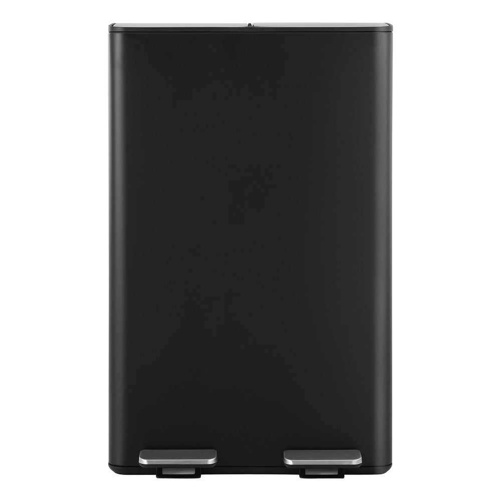 Cefito 60L Dual Compartment Pedal Bin Black