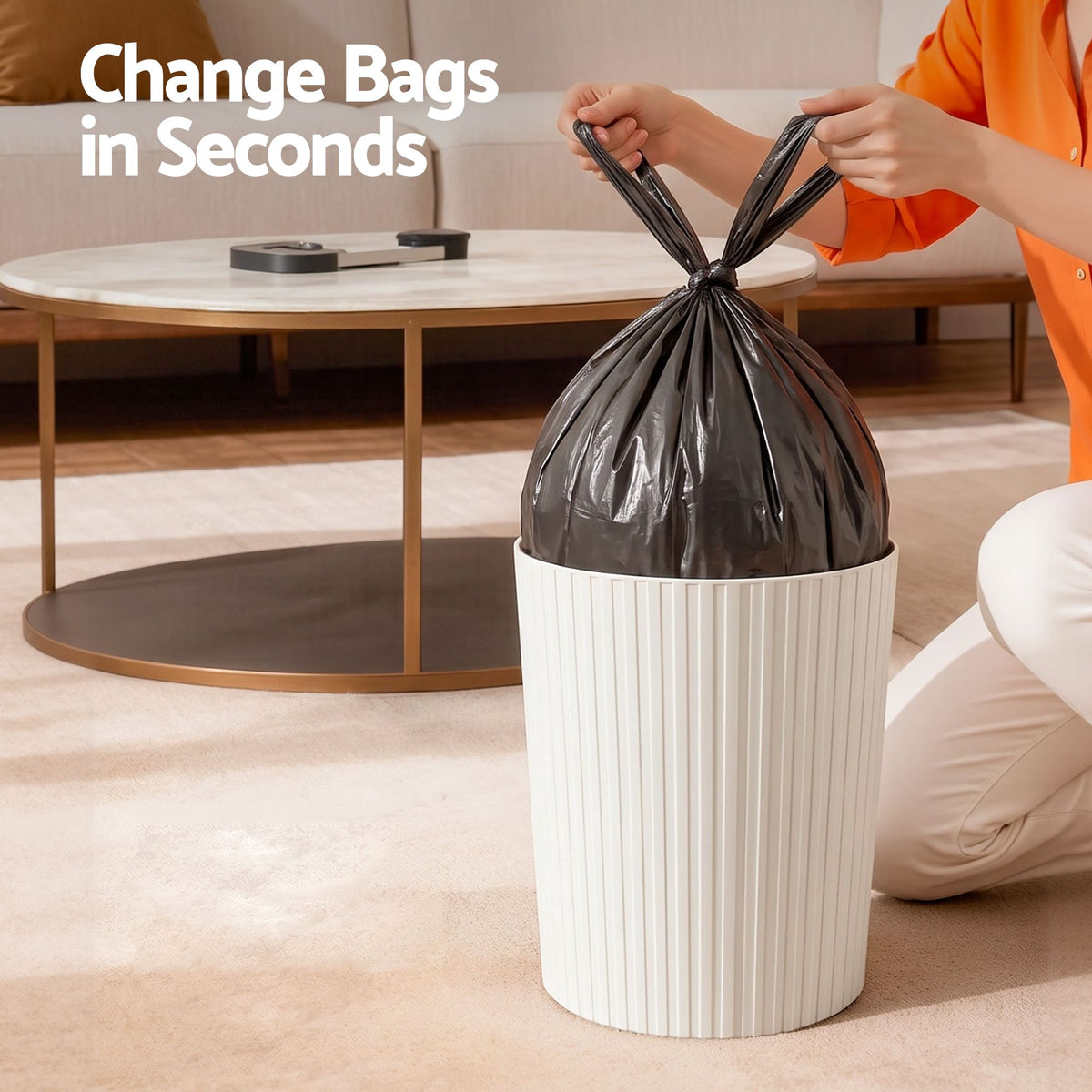 Cefito 8L Open Top Rubbish Bin Waste Bin White