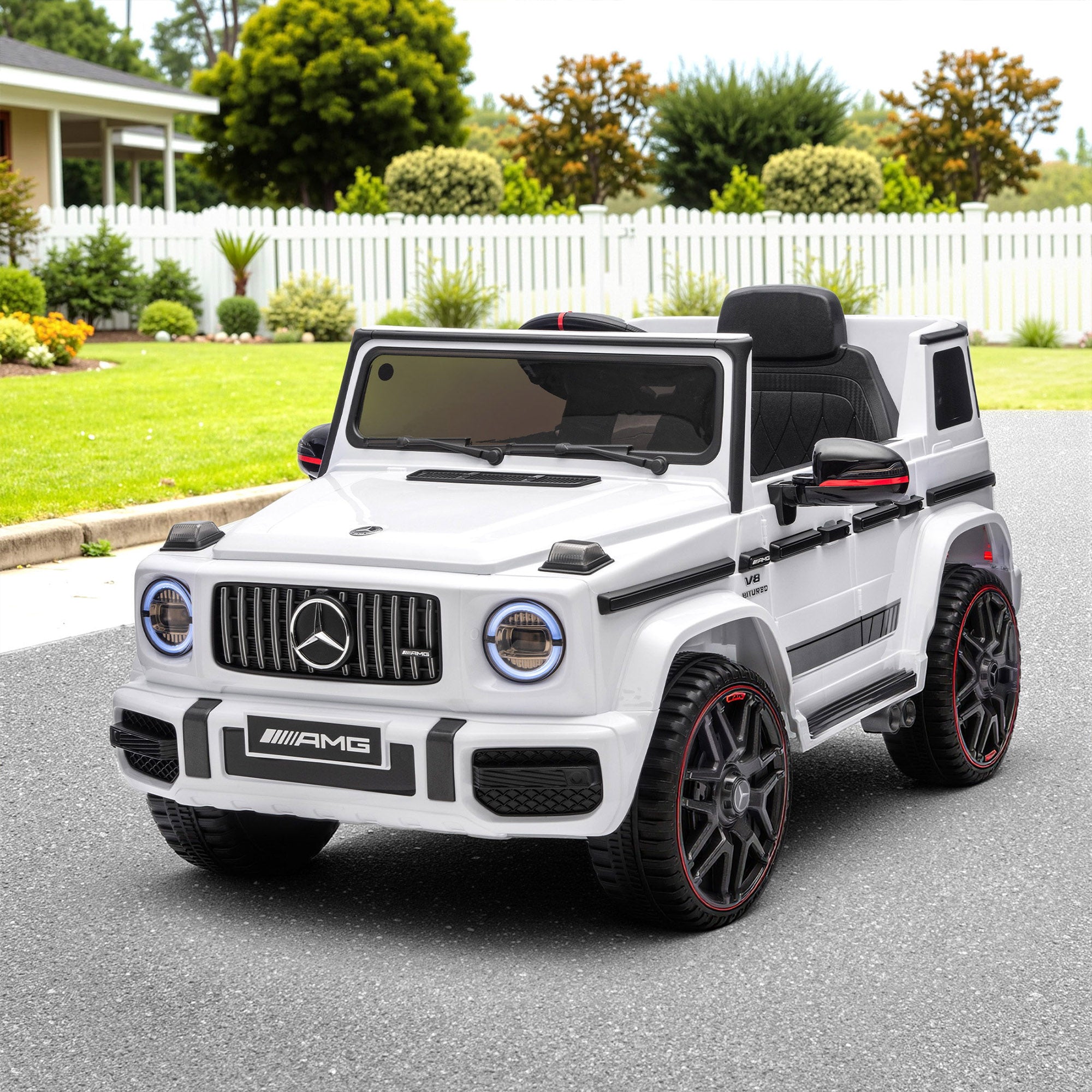 Kids Electric Ride On Car G63 Toy Cars Remote Control White