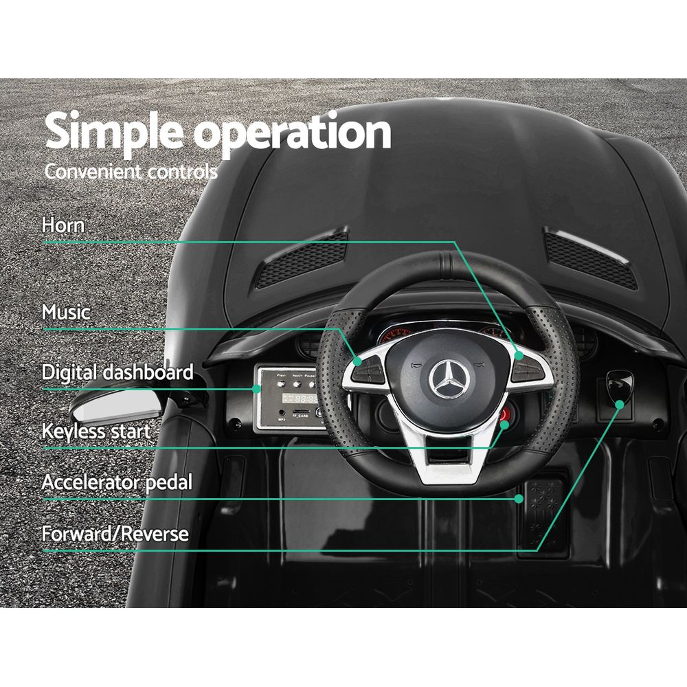 Mercedes-Benz AMG GTR Kids Electric Ride-On Car 12V Black