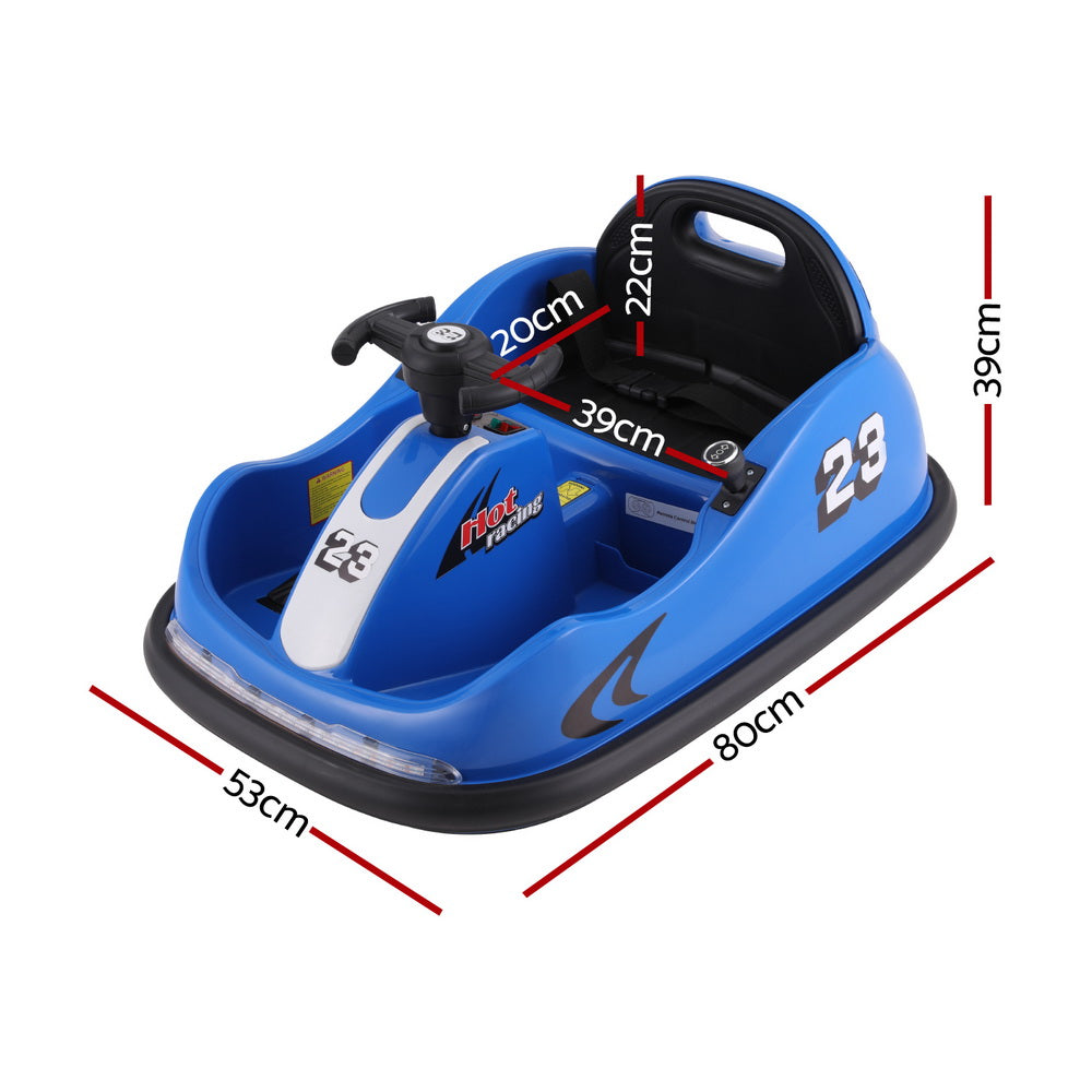 Rigo 6V Kids Electric Bumper Kart Remote Control Blue