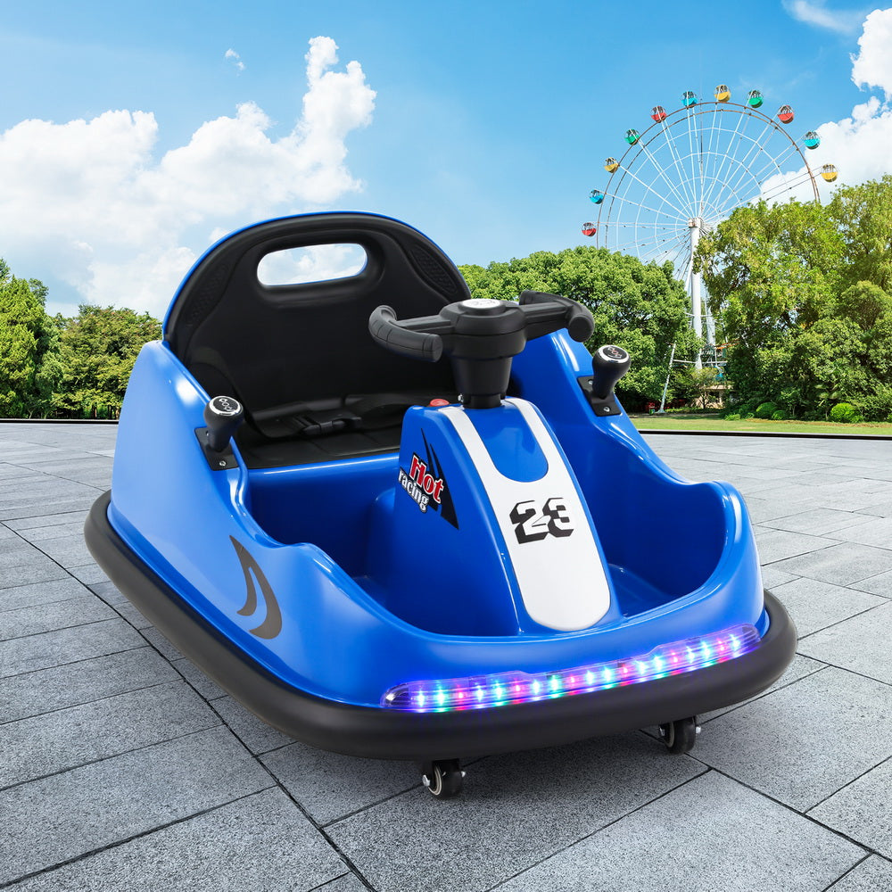 Rigo Kids Ride On Car Bumper Kart 6V Electric Toys Cars Remote Control Blue