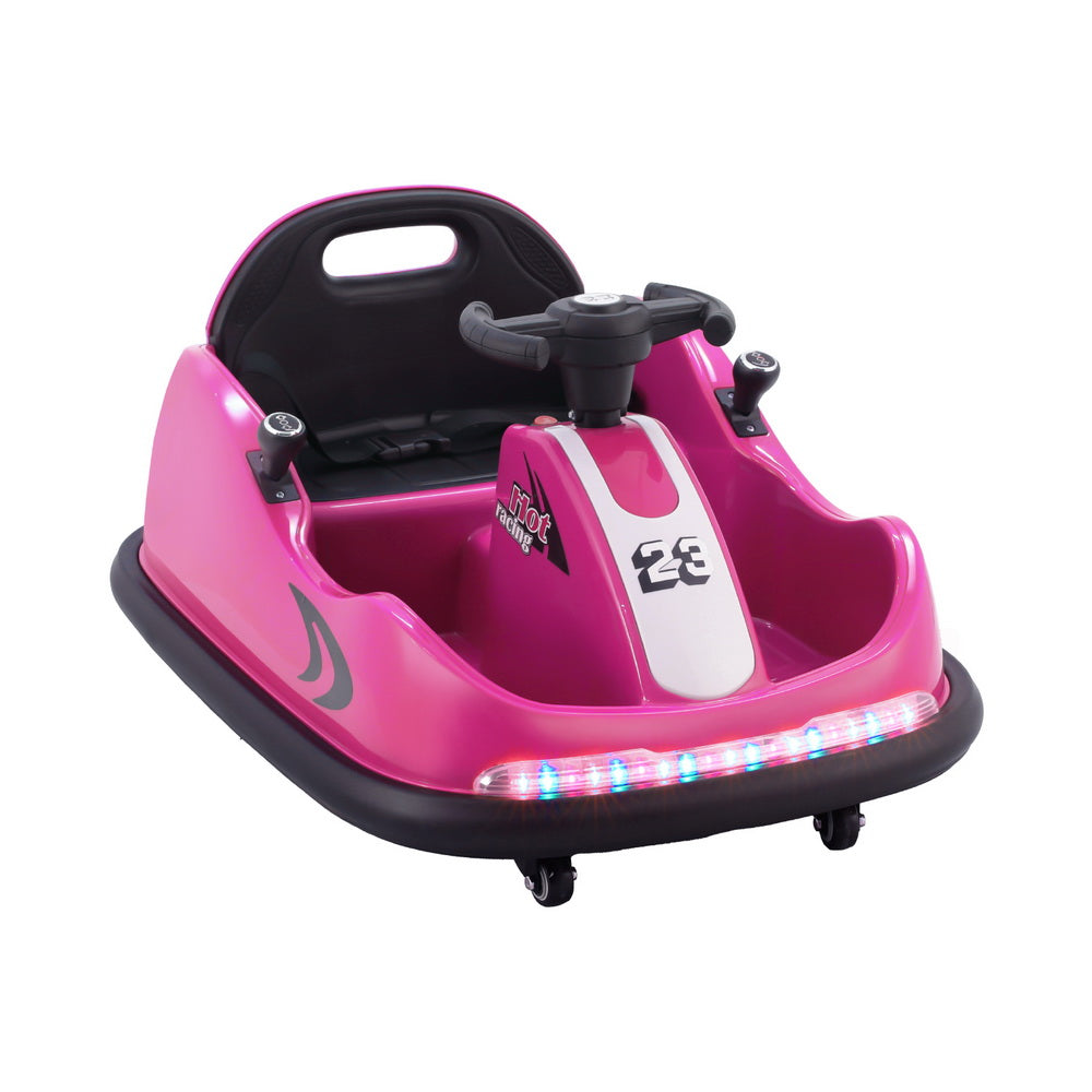 Rigo Kids Ride On Car Bumper Kart 6V Electric Toys Cars Remote Control Pink
