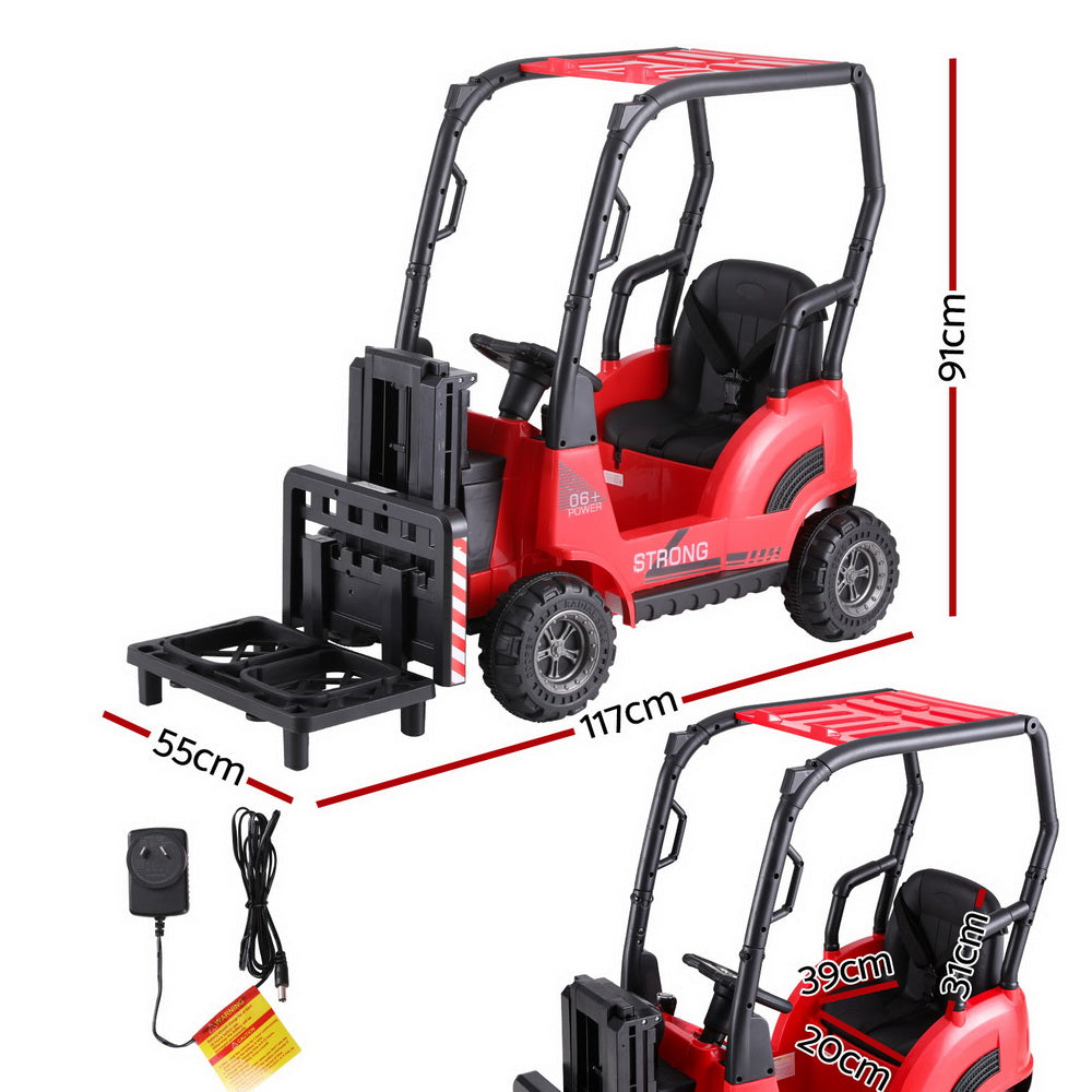Rigo Kids 12V Electric Ride On Forklift Loader Red