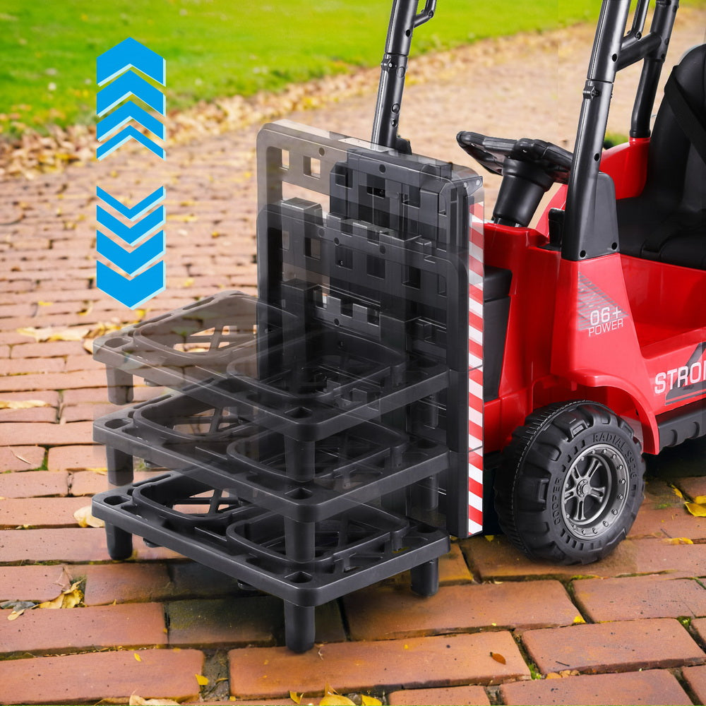 Rigo Kids 12V Electric Ride On Forklift Loader Red