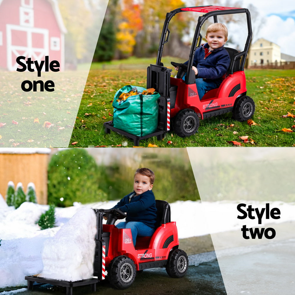 Rigo Kids 12V Electric Ride On Forklift Loader Red