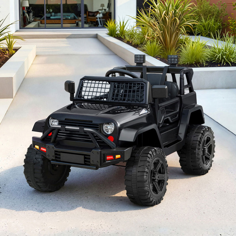 Rigo Kids Electric Ride On Car Jeep 12V Black