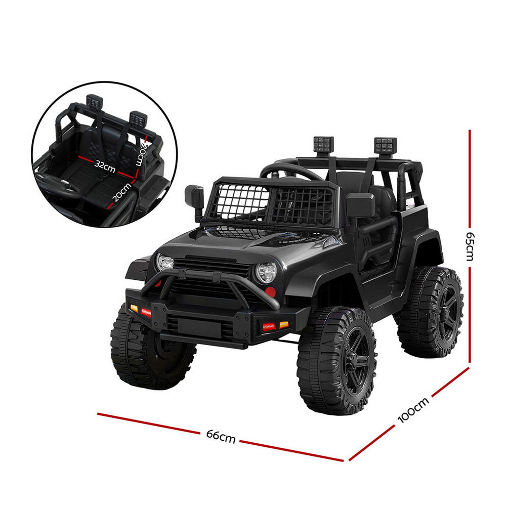 Rigo Kids Electric Ride On Car Jeep 12V Black