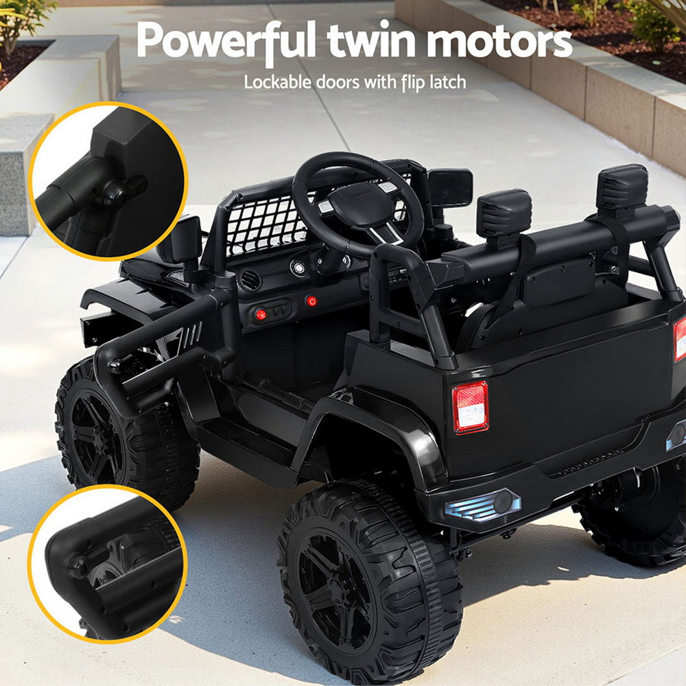 Rigo Kids Electric Ride On Car Jeep 12V Black