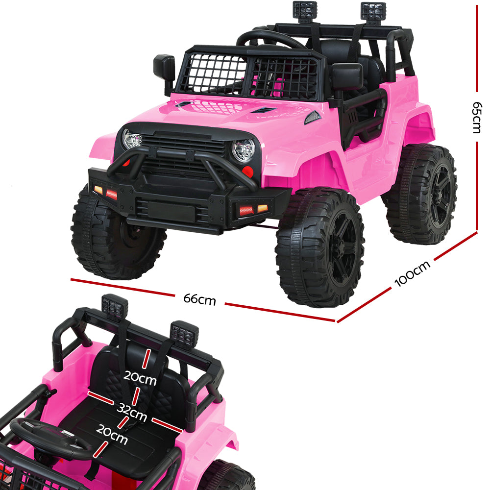 Rigo 12V Kids Electric Ride-On Jeep Pink