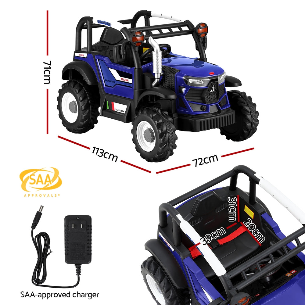 Rigo Kids Electric Ride-On Jeep 12V Remote Blue
