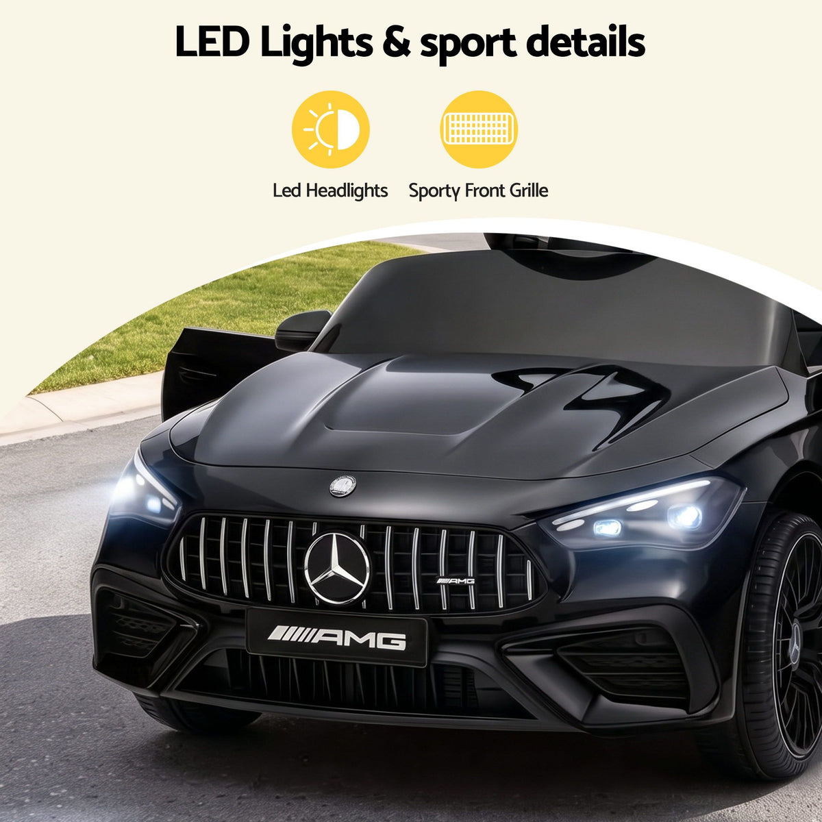 Mercedes-Benz AMGC63 Kids Ride On Car 12V Electric Black