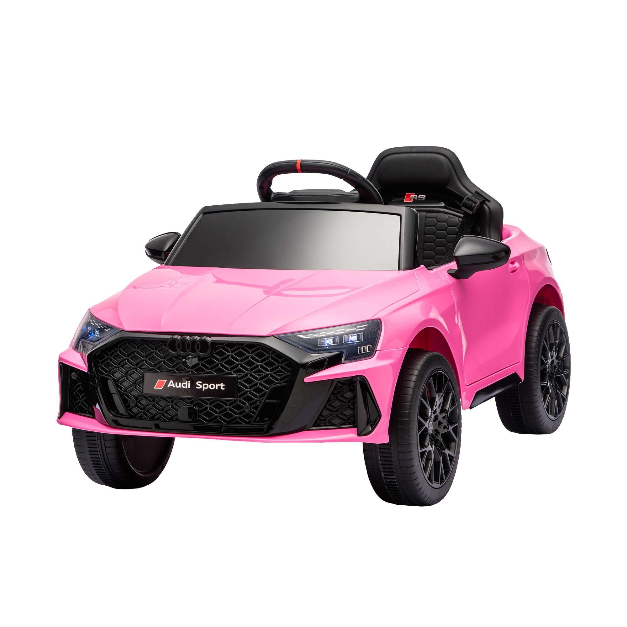 Ride On Car Licensed Audi RS3 Car for Kids 12V Remote Control Pink