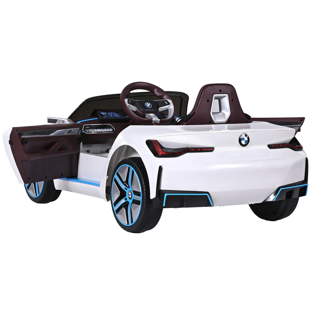 BMW I4 Kids Ride On Car 12V Electric Remote Control White