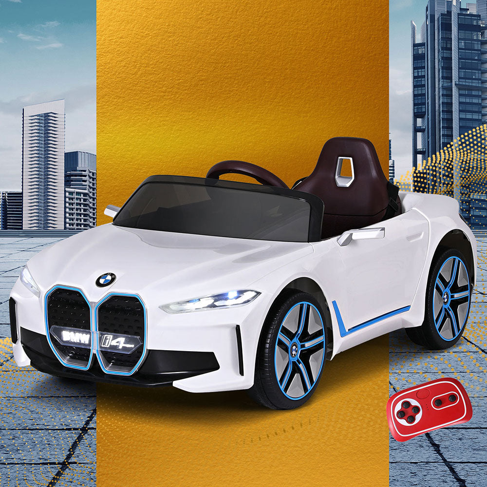 BMW I4 Kids Ride On Car 12V Electric Remote Control White