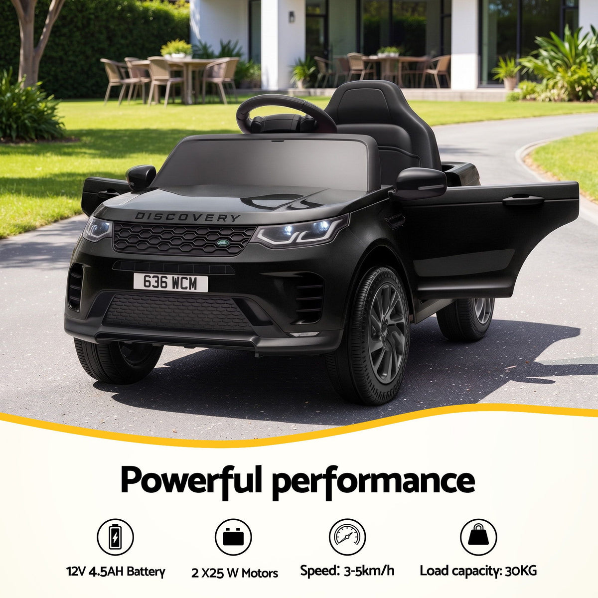 Land Rover Kids Ride On Car 12V Electric Remote Control Black