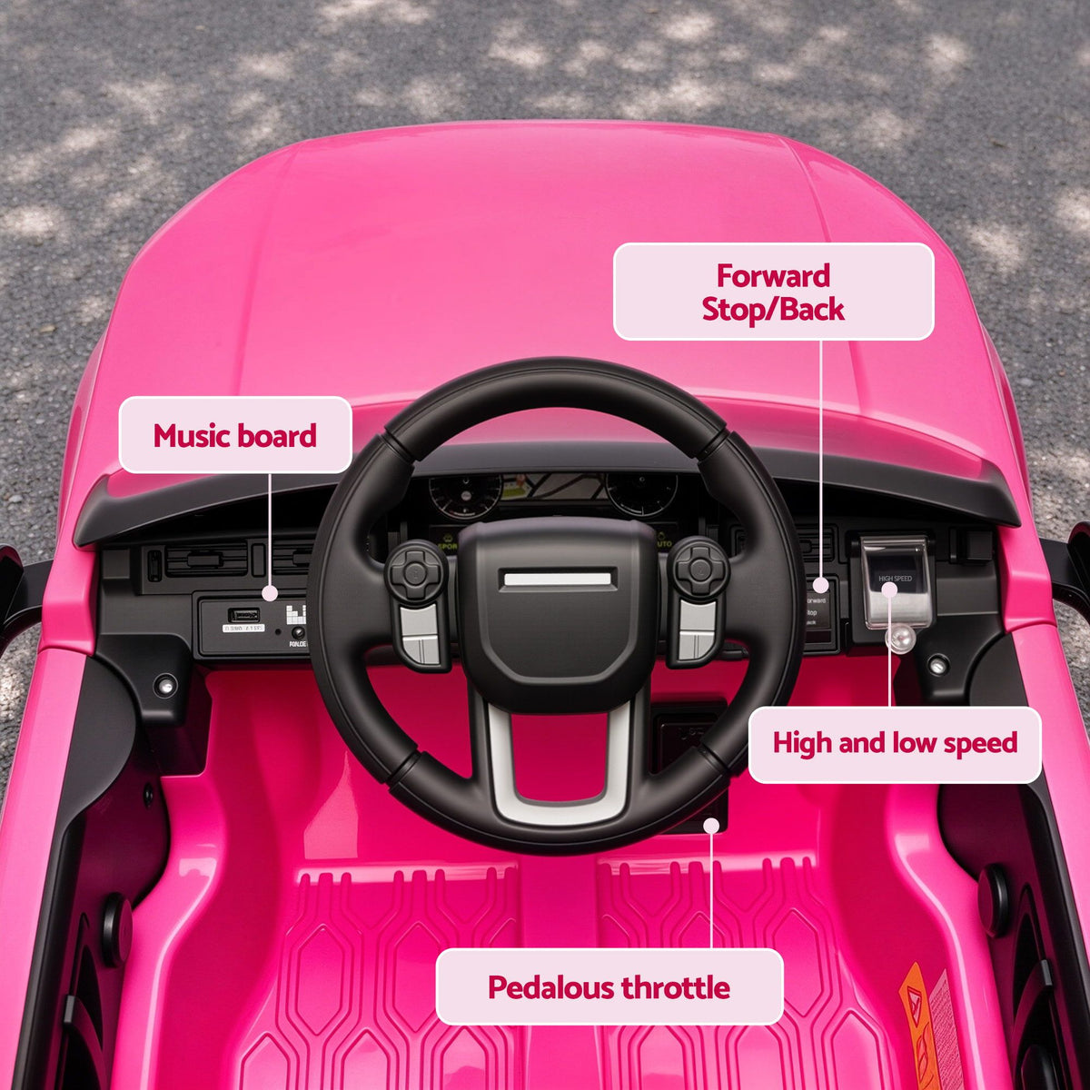 Land Rover Kids Ride On Car 12V Electric Remote Control Pink