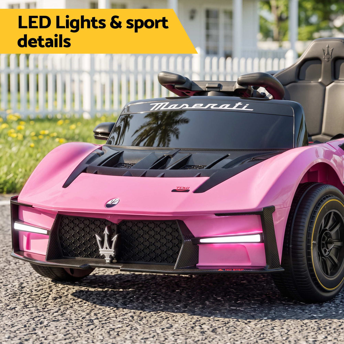 Ride On Car Maserati Licensed MCXtrema Car for Kids 12V Remote Control Pink