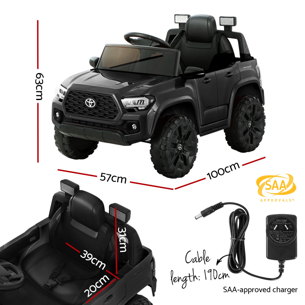 Toyota Tacoma 12V Kids Electric Ride-On Car Black