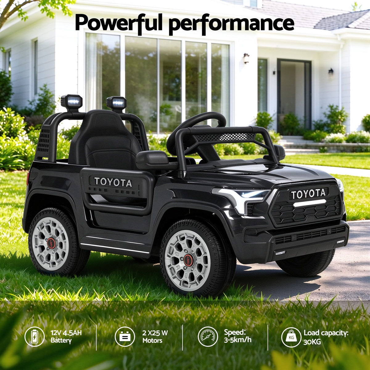 Toyota Sequoia TRD Pro Kids Ride On Car 12V Remote Control Black