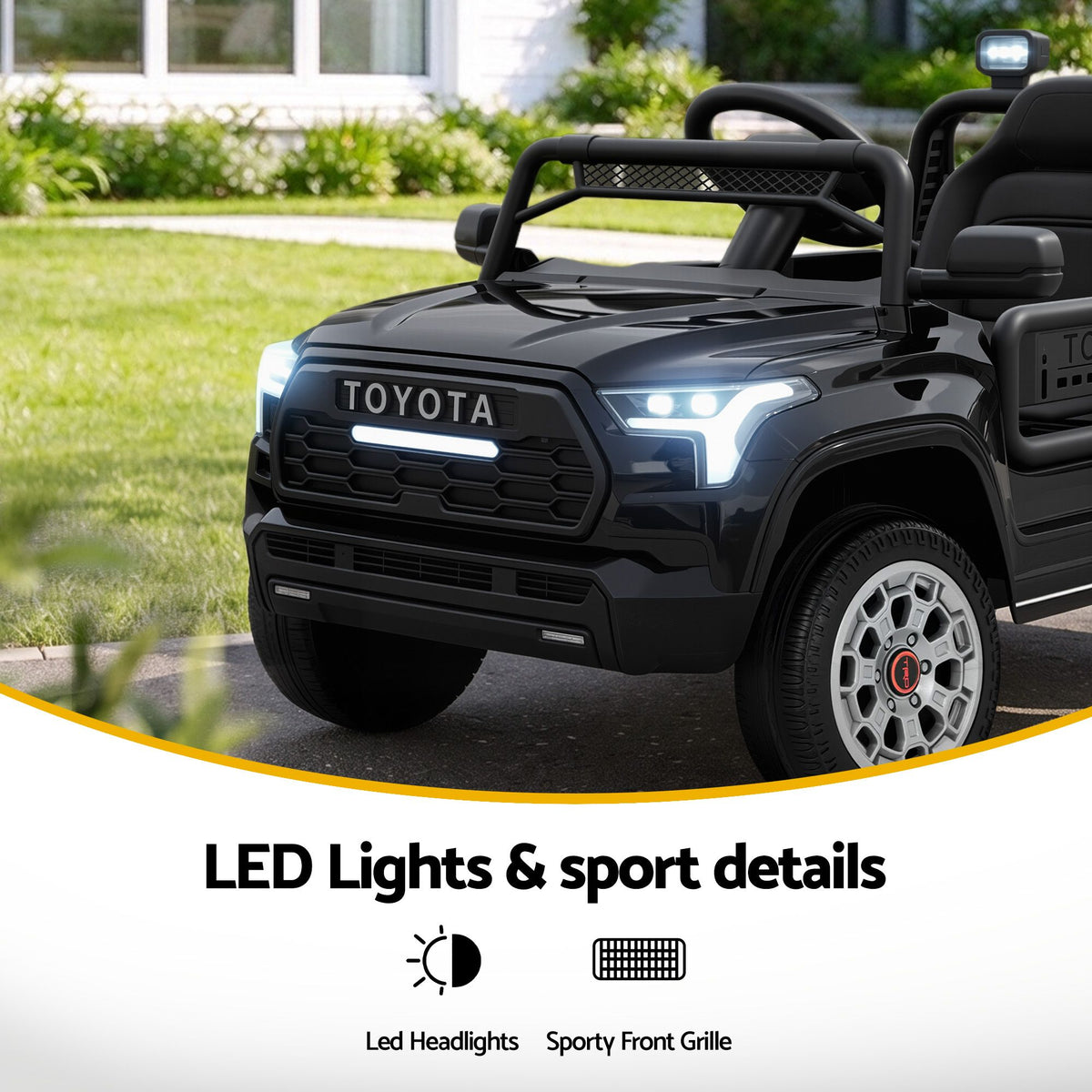 Toyota Sequoia TRD Pro Kids Ride On Car 12V Remote Control Black