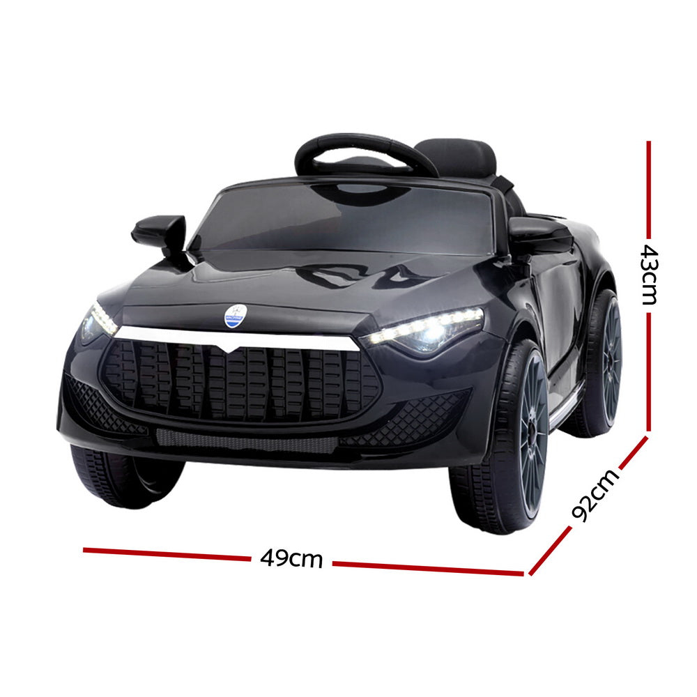 Rigo 12V Kids Electric Ride-On Car Black Remote Control Music