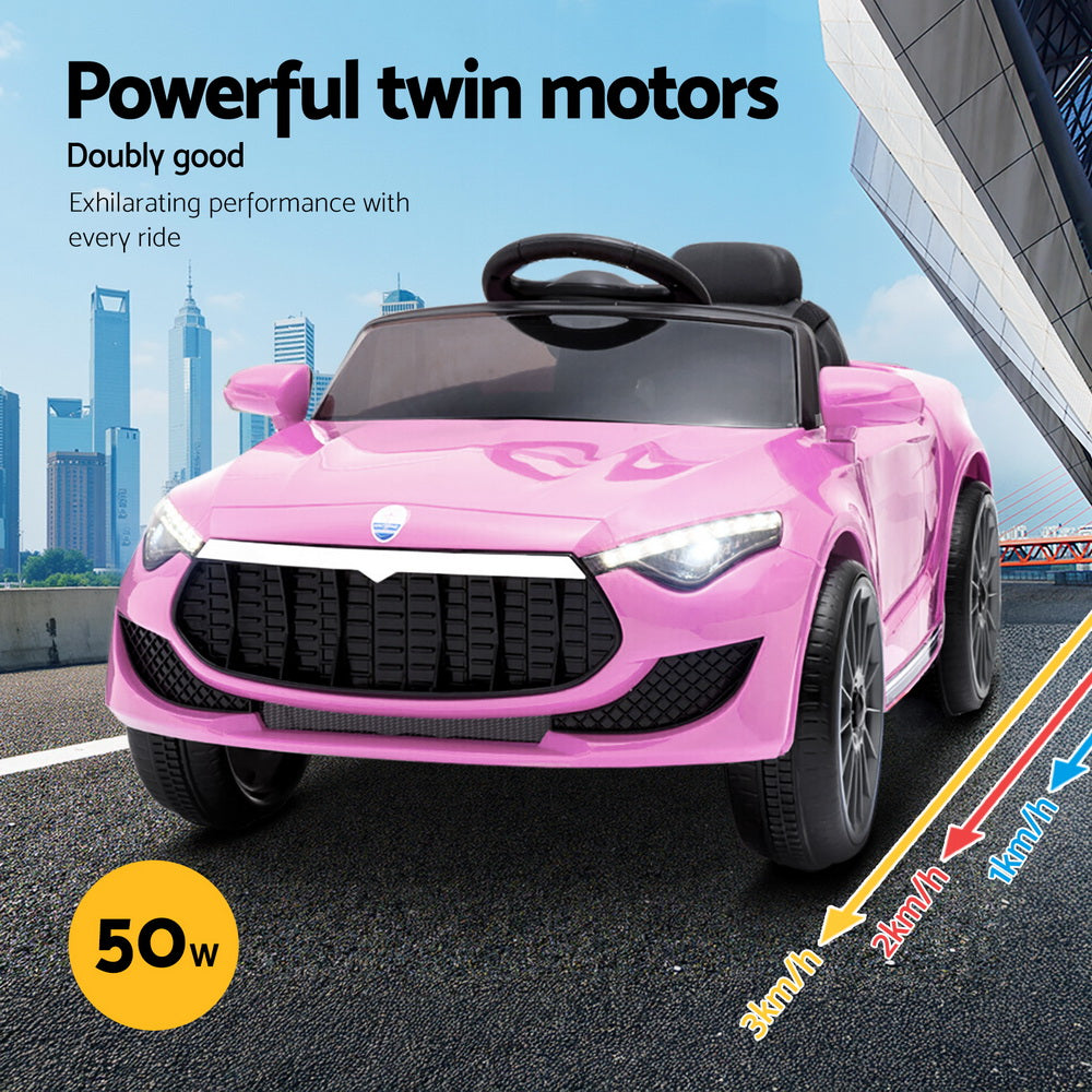 Rigo Kids 12V Electric Ride On Car Pink Remote Control