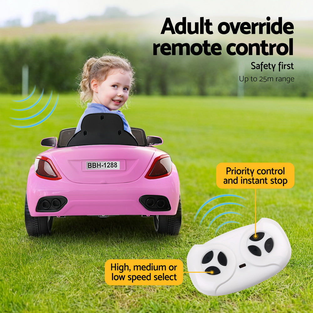 Rigo Kids 12V Electric Ride On Car Pink Remote Control