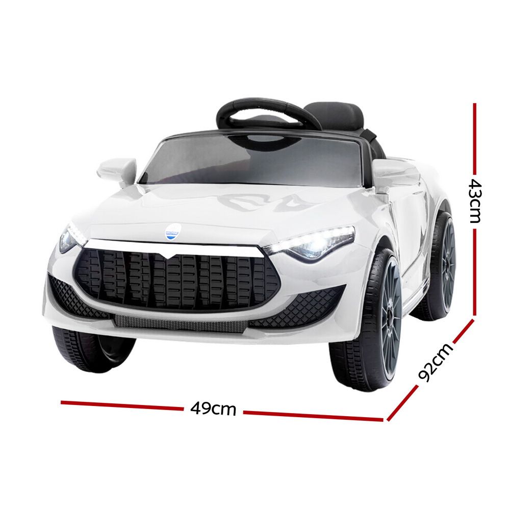 Rigo Kids Electric Ride On Car 12V with Remote Control White