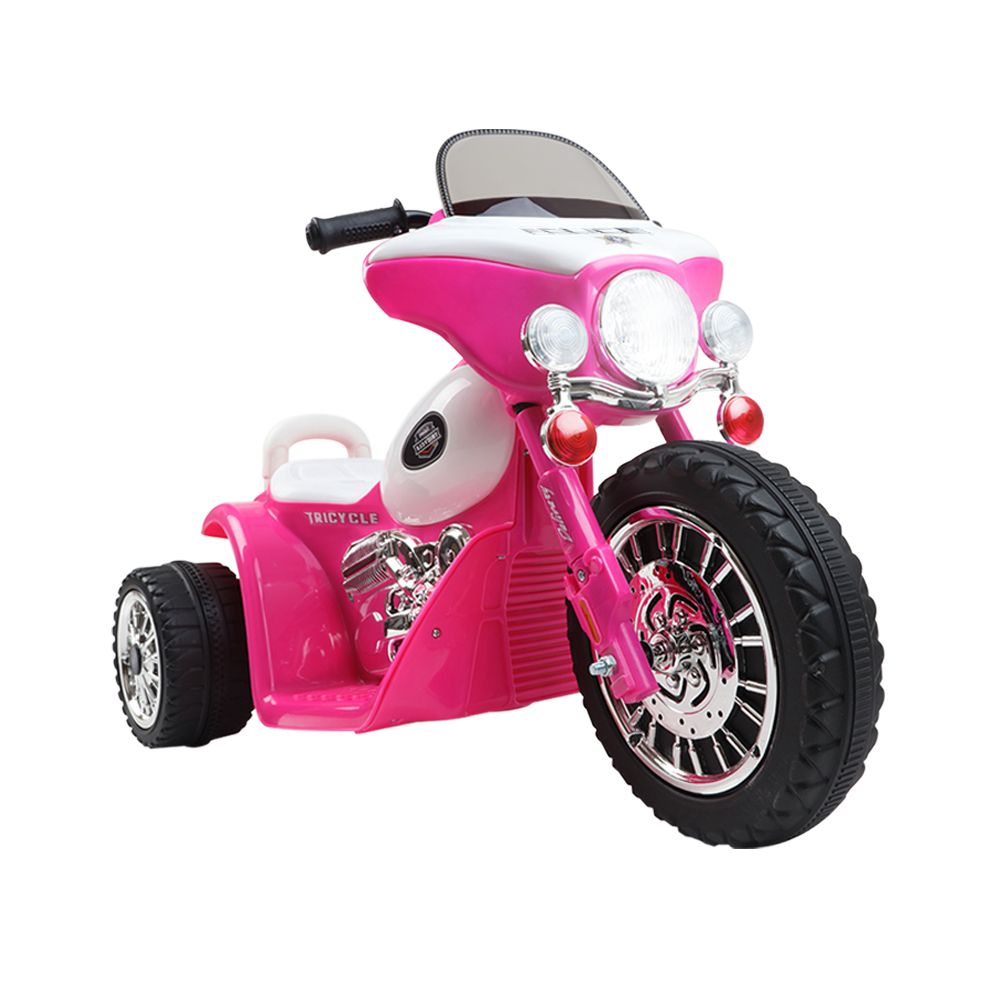 Rigo Kids Electric Ride On Police Motorbike 6V Pink