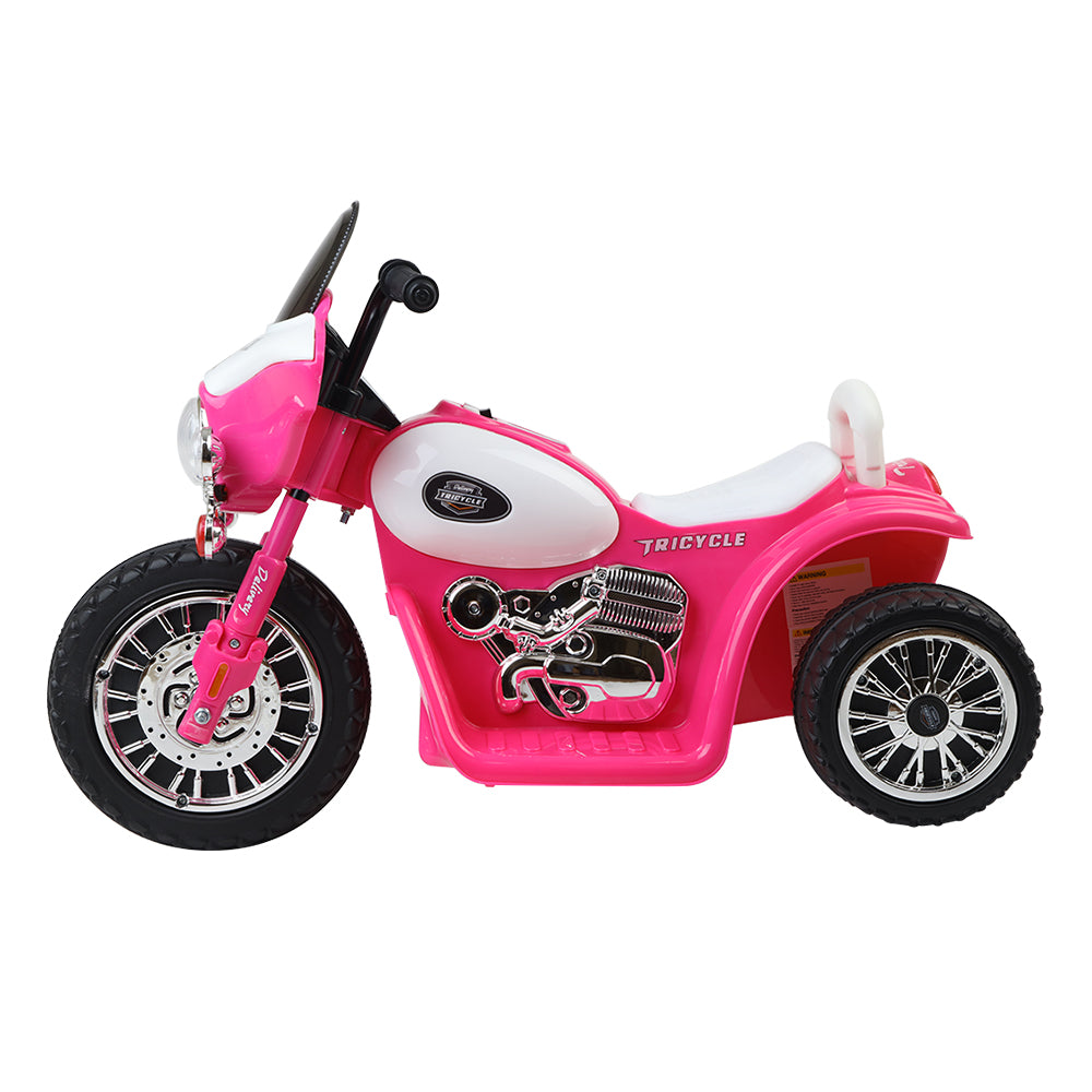 Rigo Kids 6V Electric Ride-On Police Motorcycle Pink
