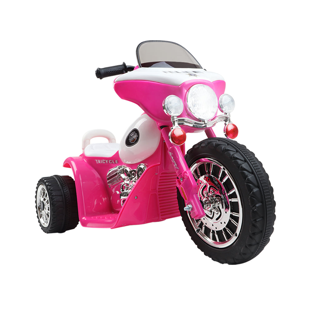 Rigo Kids 6V Electric Ride-On Police Motorcycle Pink