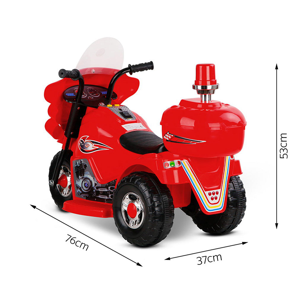 Rigo Kids Electric Police Motorcycle 6V Red