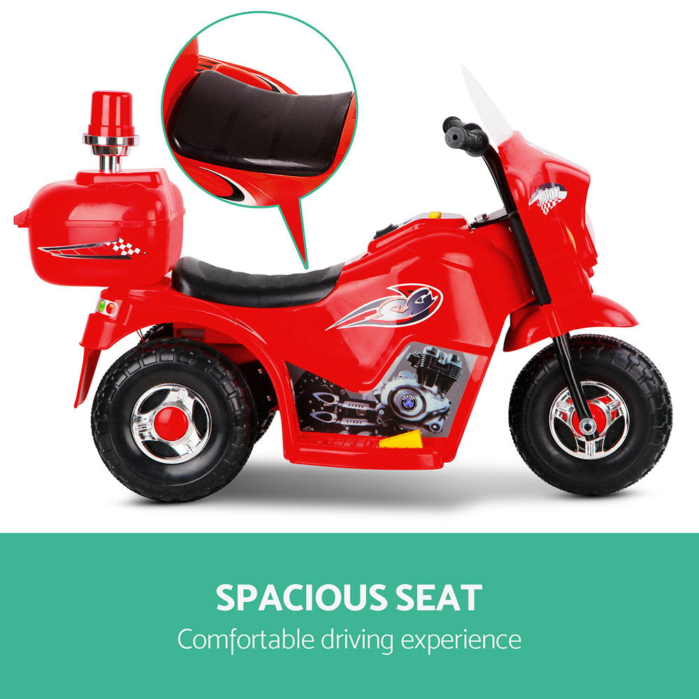 Rigo Kids Electric Police Motorcycle 6V Red