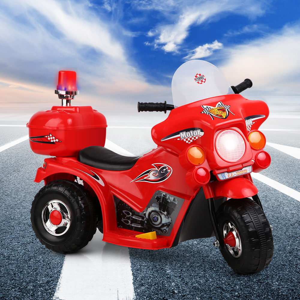 Rigo Kids Electric Police Motorcycle 6V Red