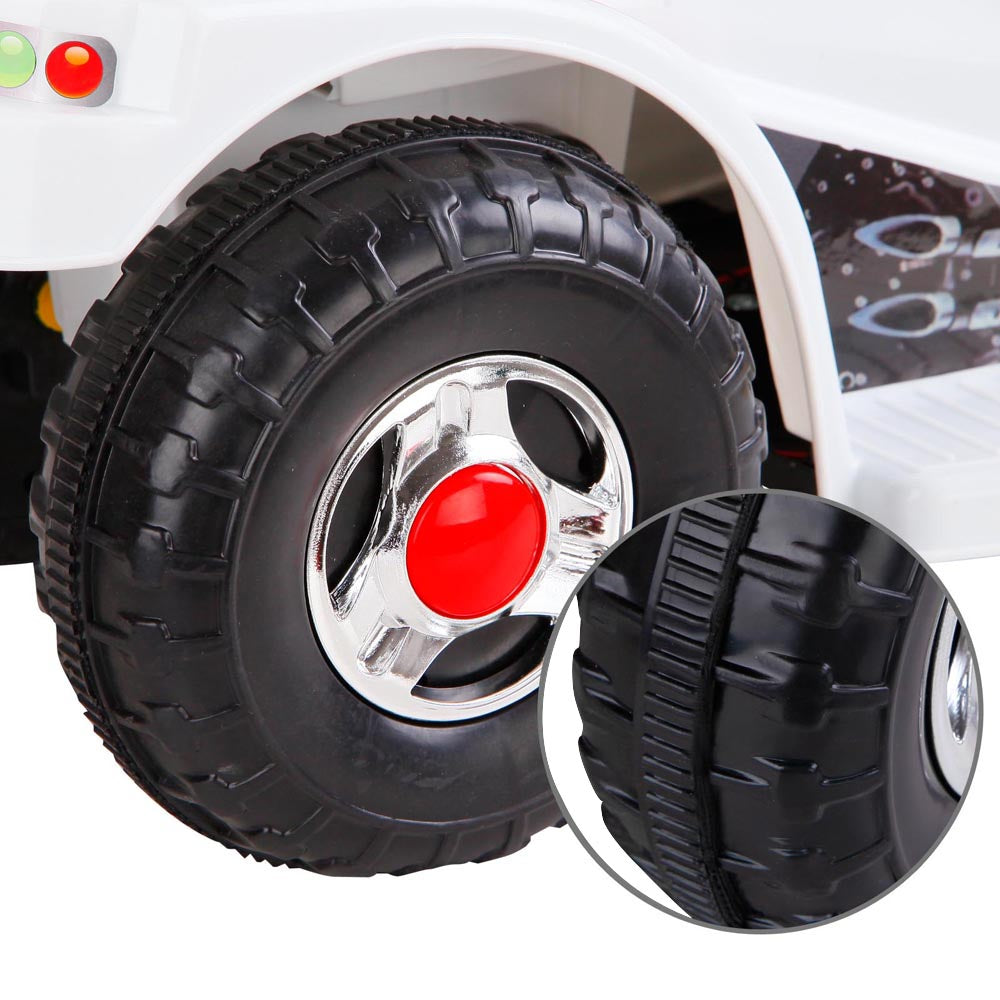 Rigo Kids 6V Electric Police Motorcycle Ride-On White