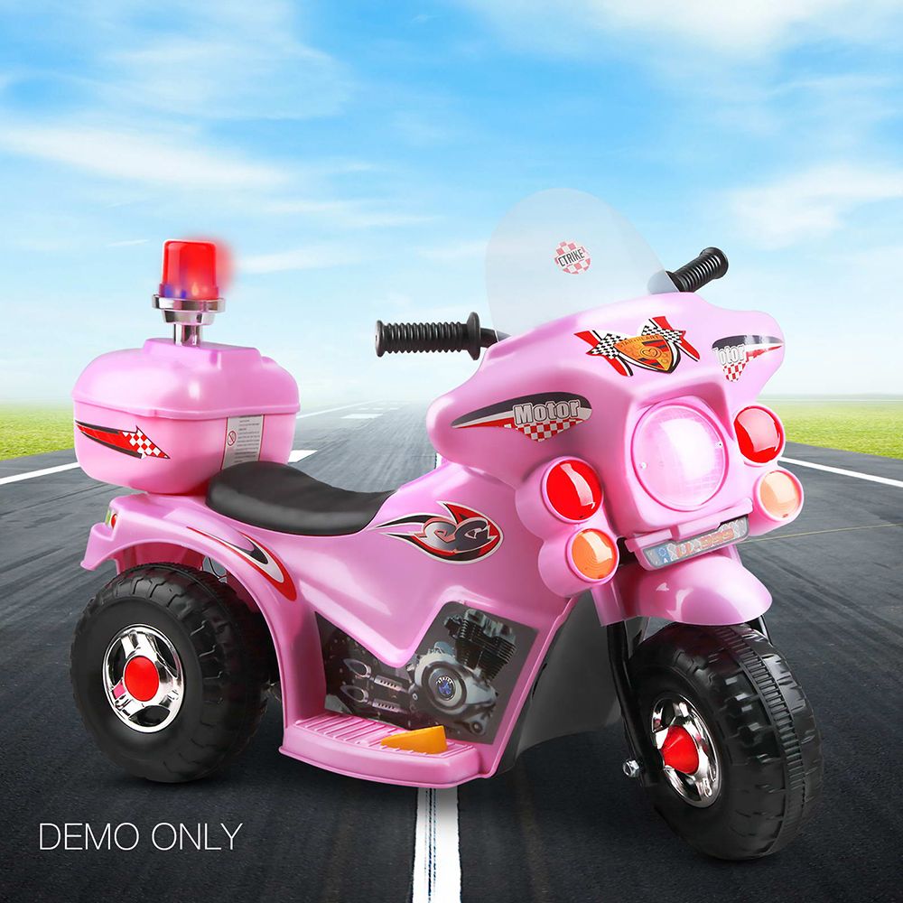 Rigo Kids Electric Police Motorbike Ride On 6V Pink