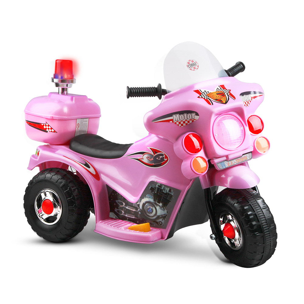Rigo Kids 6V Electric Ride On Police Motorcycle Pink