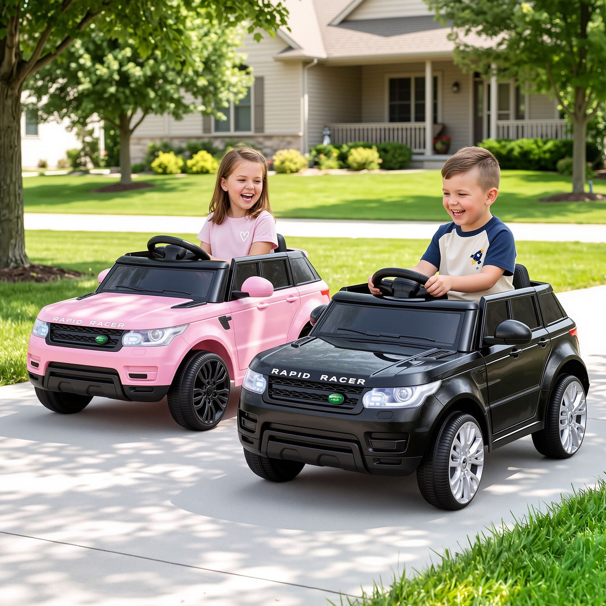 Rigo Kids Electric Ride On Car with Remote Control Black Pink