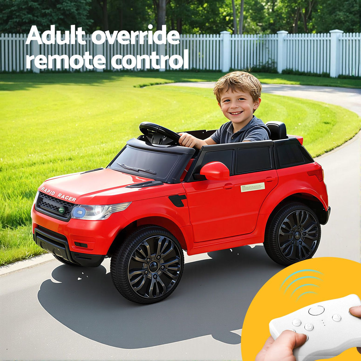 Rigo Kids Electric Ride On Car SUV Remote Red