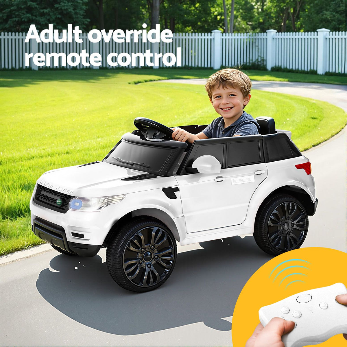 Rigo Kids Ride On SUV Car with Remote Control 12V White