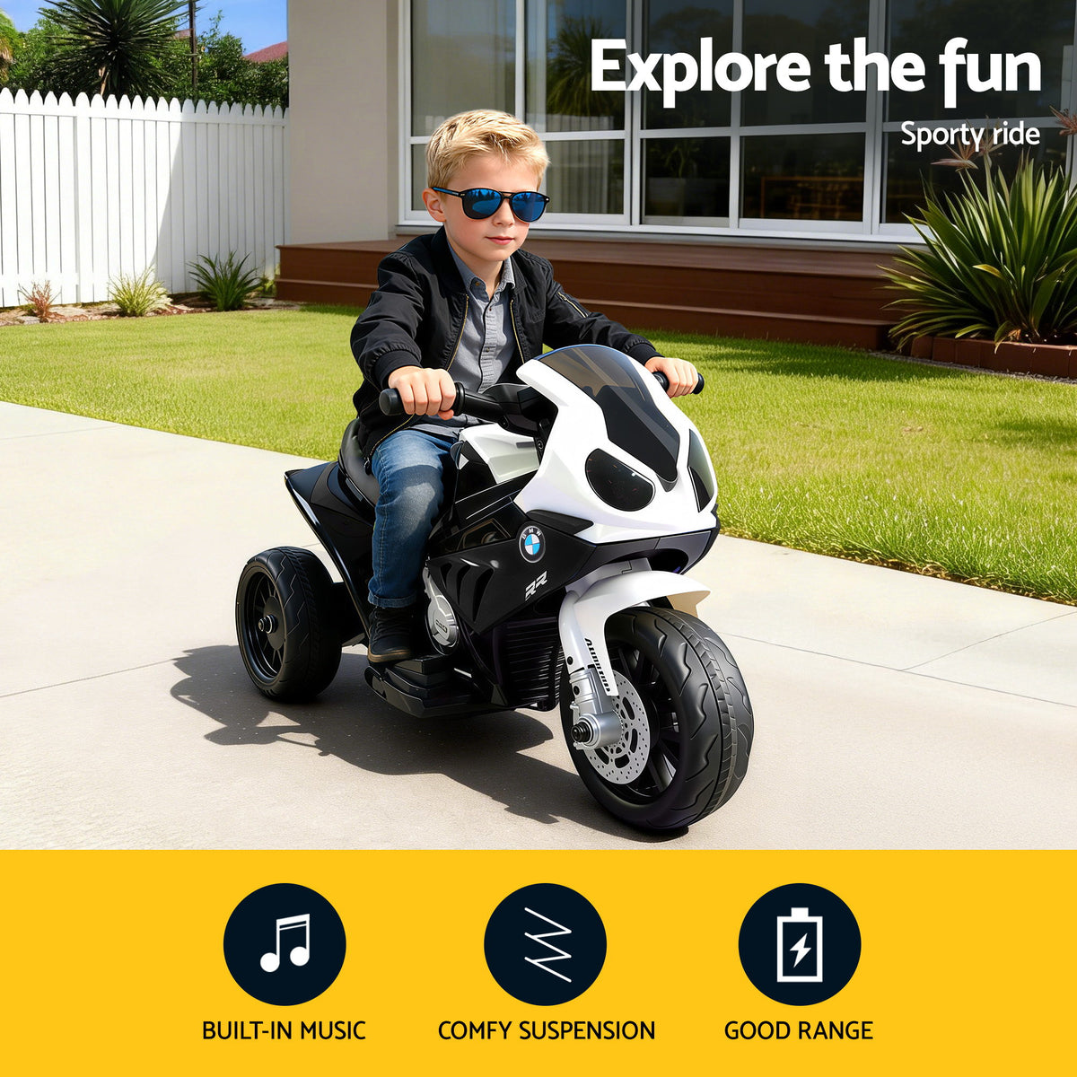 BMW S1000RR Kids Electric Ride On Motorbike Black