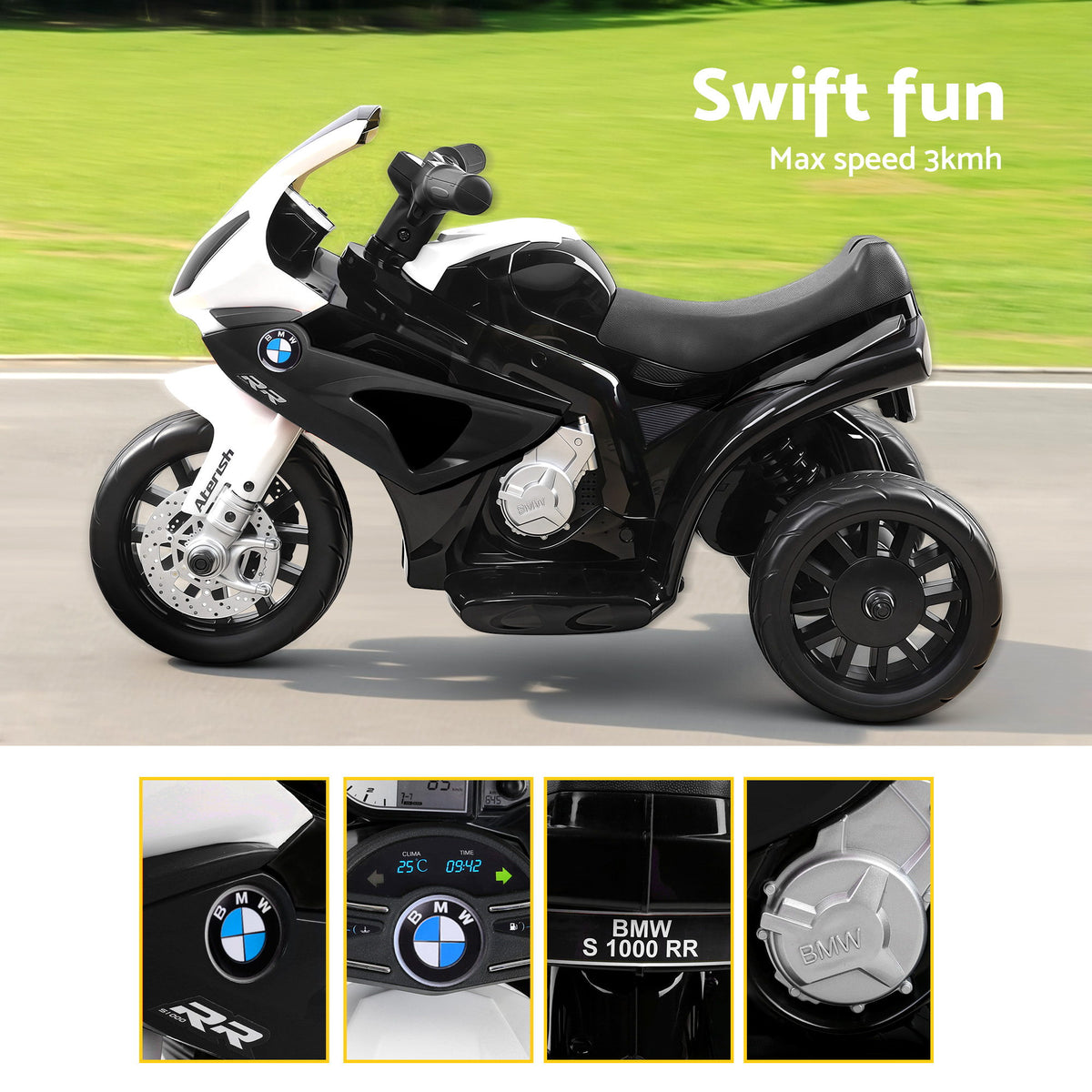 BMW S1000RR Kids Electric Ride On Motorbike Black