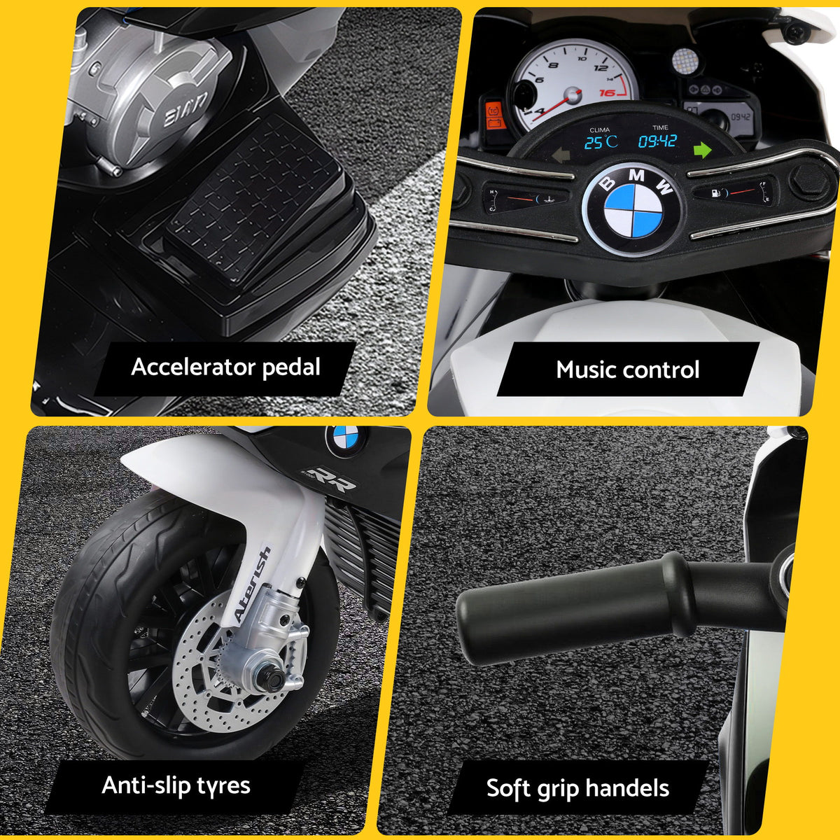 BMW S1000RR Kids Electric Ride On Motorbike Black
