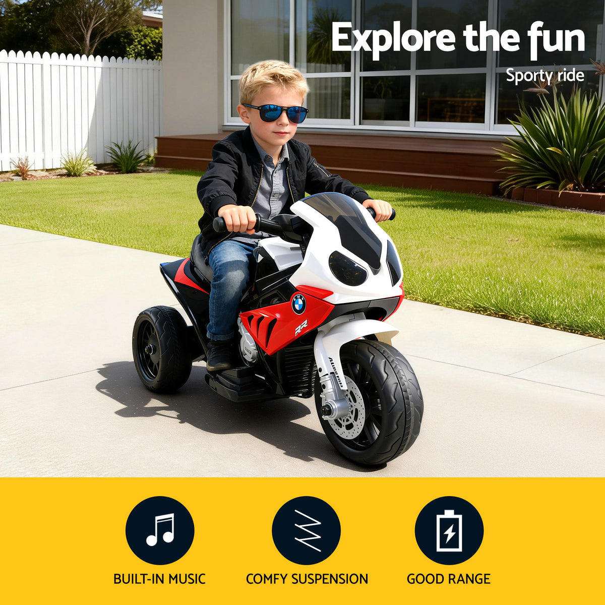 BMW S1000RR Licensed Kids Electric Ride On Motorbike Red