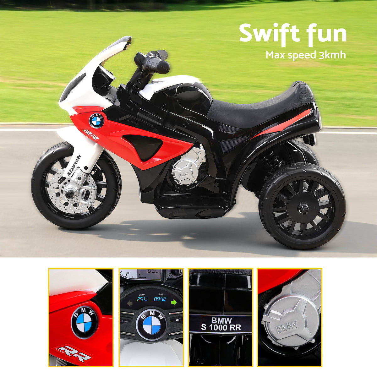 BMW S1000RR Licensed Kids Electric Ride On Motorbike Red