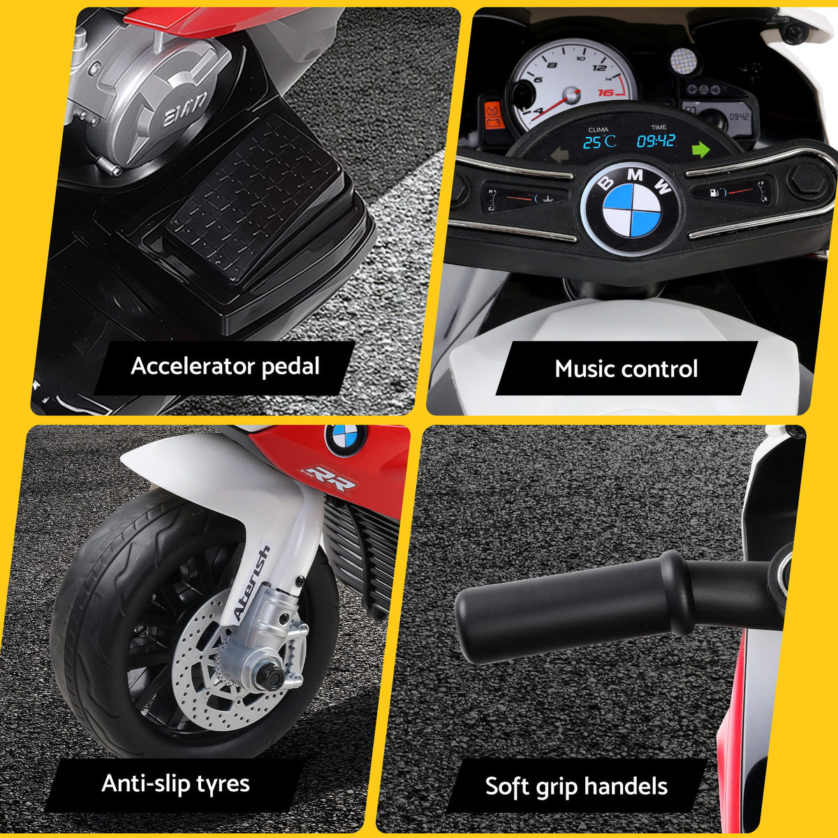 BMW S1000RR Licensed Kids Electric Ride On Motorbike Red