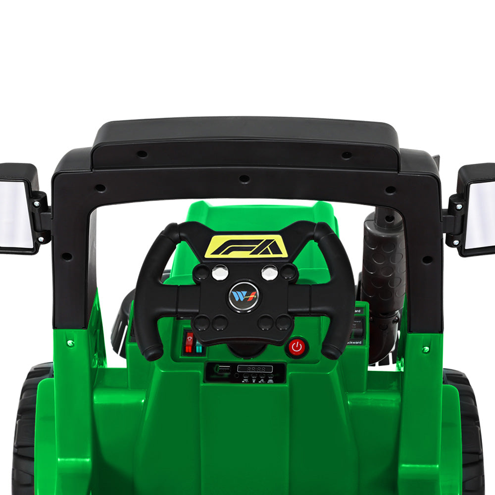 Rigo 12V Kids Electric Ride-On Street Sweeper Truck Green